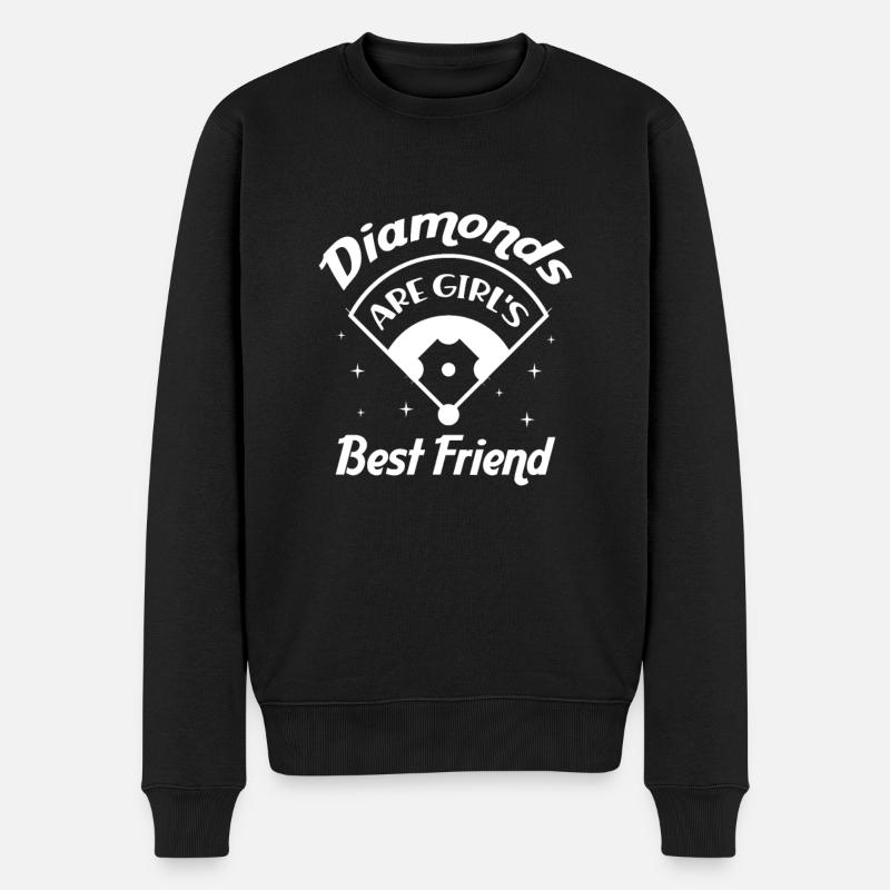 Softball Spieler Baseball Sport Pitcher Geschenk - Männer Premium Bio Pullover - Schwarz