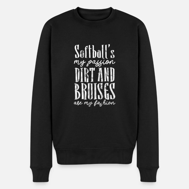 Softball - Männer Premium Bio Pullover - Schwarz