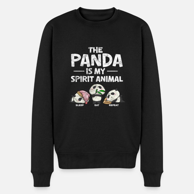 Panda - Pull Premium bio Homme - noir