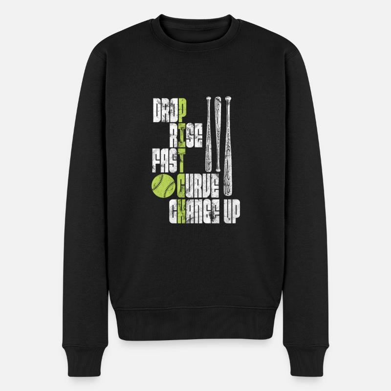 Softball - Männer Premium Bio Pullover - Schwarz