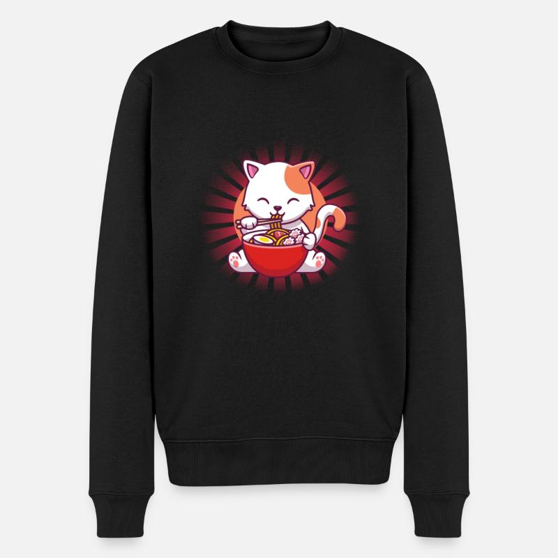 Ramen - Männer Premium Bio Pullover - Schwarz