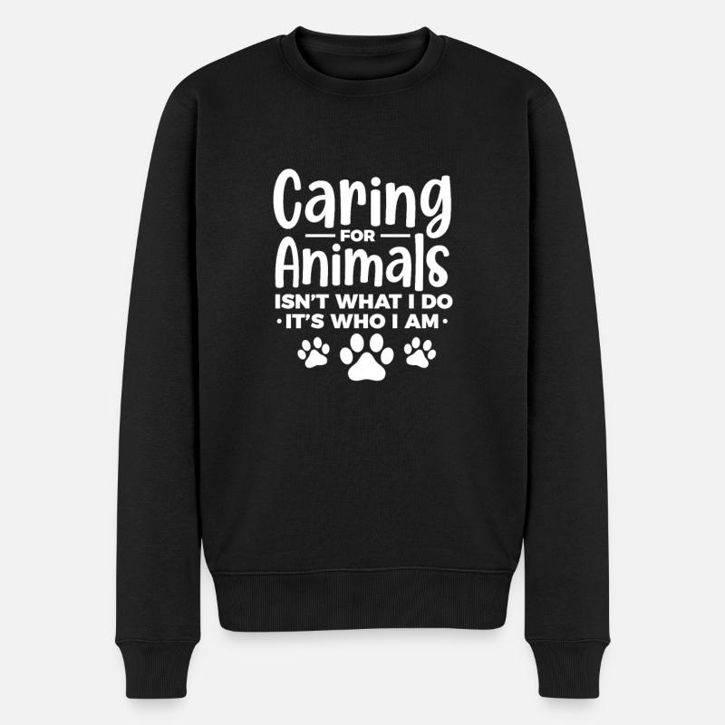 Tierarzt - Männer Premium Bio Pullover - Schwarz