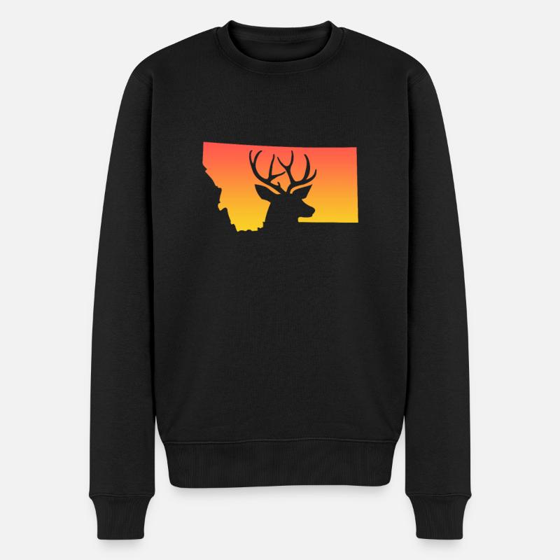 Montana - Männer Premium Bio Pullover - Schwarz