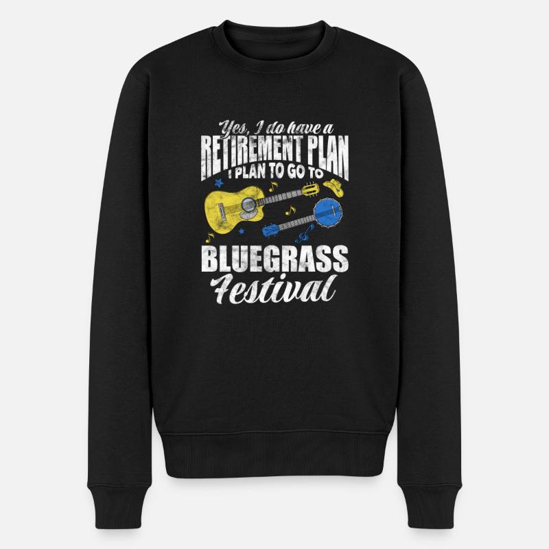 Ruhestand Bluegrass Festival - Männer Premium Bio Pullover - Schwarz