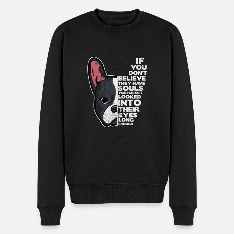 Boston Terrier - Pull Premium bio Homme - noir