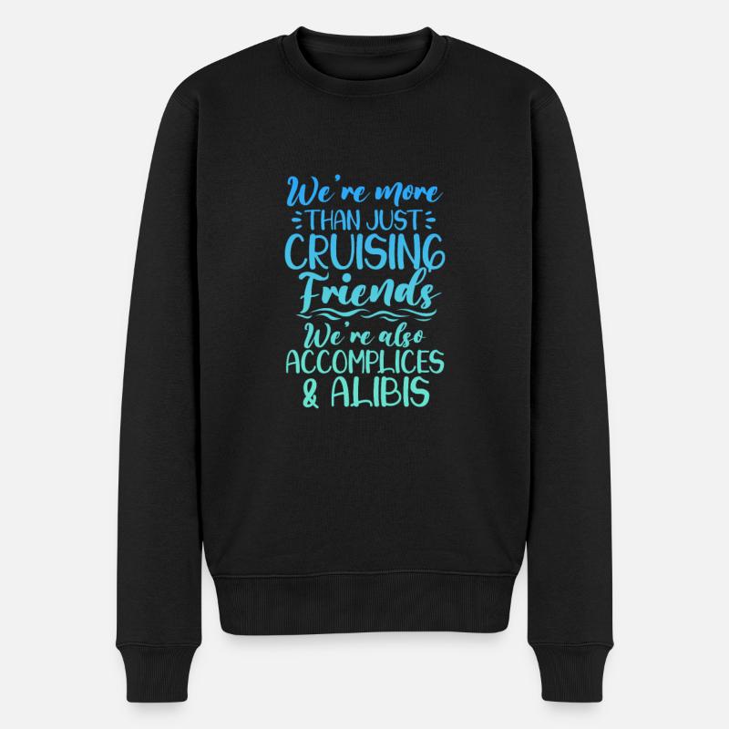 Kreuzfahrt - Männer Premium Bio Pullover - Schwarz