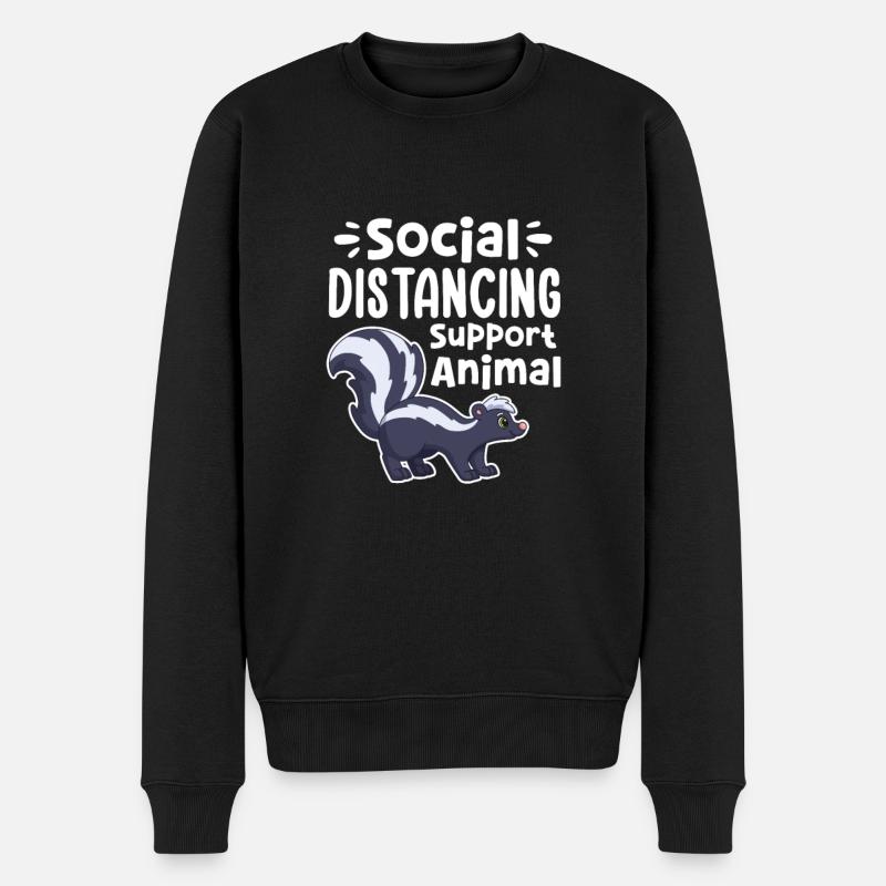 Stinktier - Männer Premium Bio Pullover - Schwarz