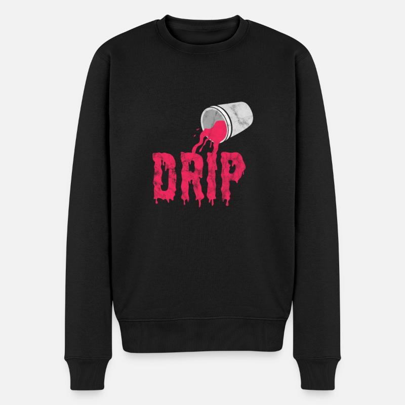 Hip Hop - Männer Premium Bio Pullover - Schwarz