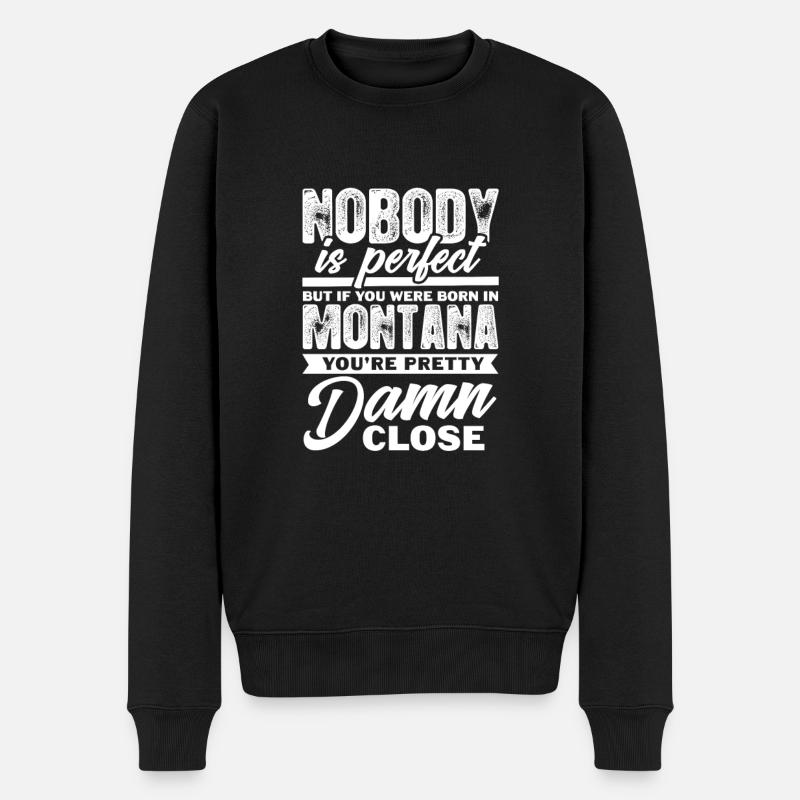 Montana - Männer Premium Bio Pullover - Schwarz