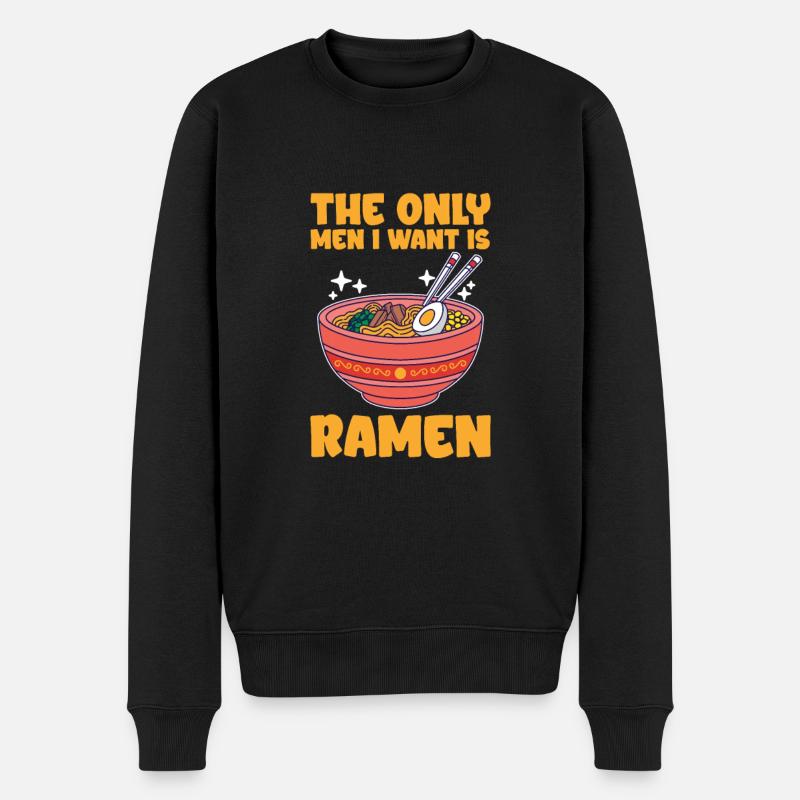 Ramen - Männer Premium Bio Pullover - Schwarz