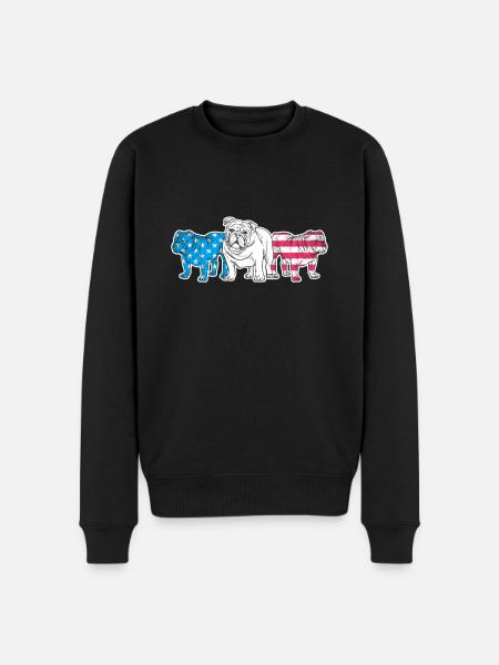 American Bulldog - Men's Premium Organic Jumper - black
