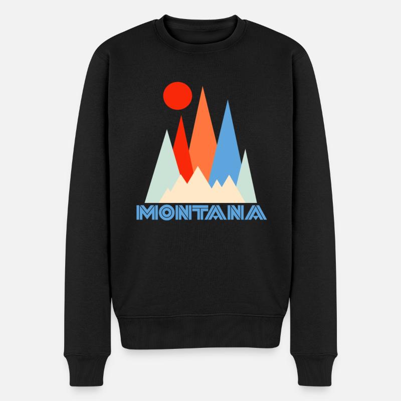 Montana - Männer Premium Bio Pullover - Schwarz