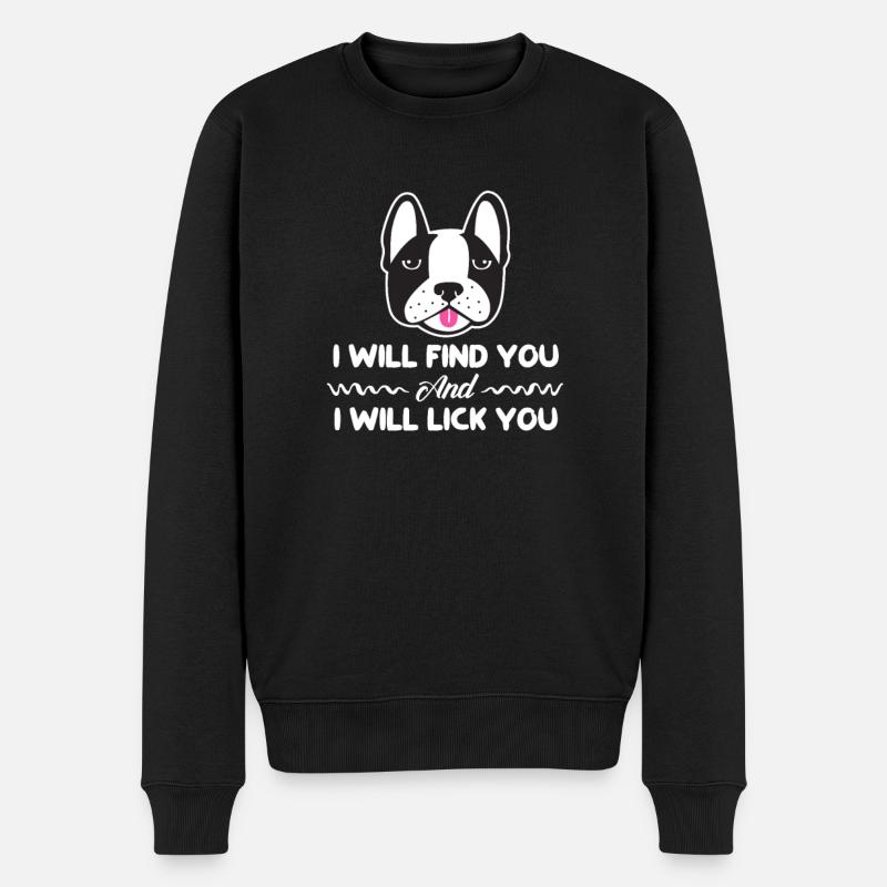Boston Terrier - Pull Premium bio Homme - noir