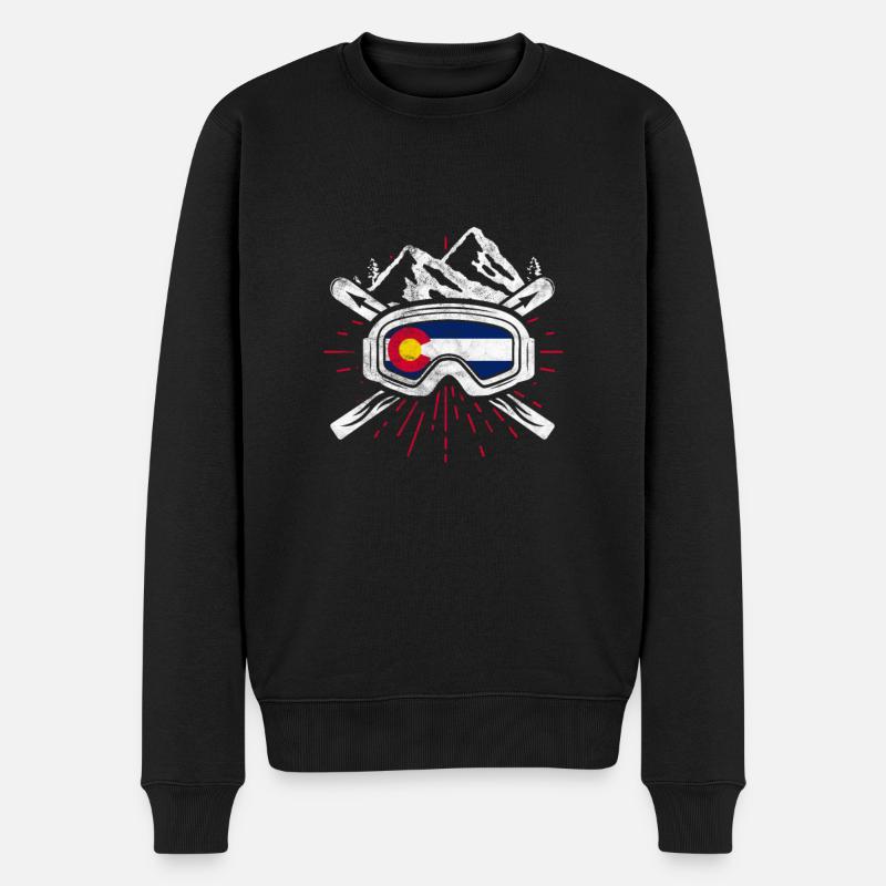 Colorado USA Amerika Geschenk - Männer Premium Bio Pullover - Schwarz