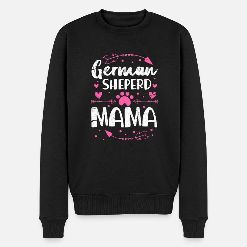 Deutscher Schäferhund Mutter - Männer Premium Bio Pullover - Schwarz