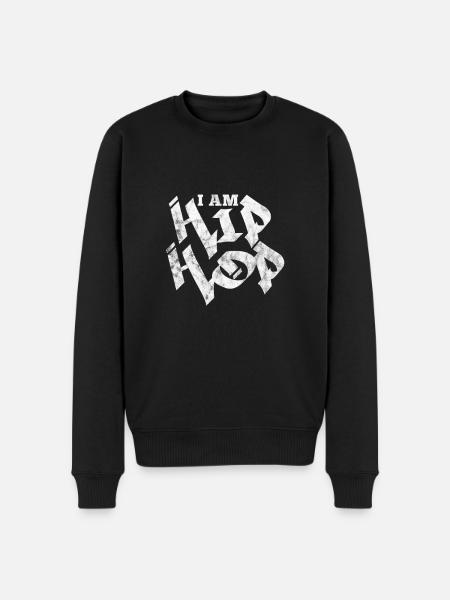 Hip Hop - Men's Premium Organic Jumper - black