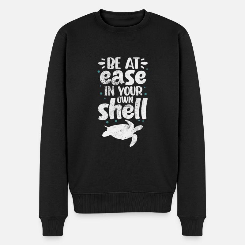 Schildkröte - Männer Premium Bio Pullover - Schwarz