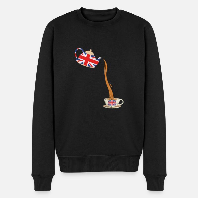 United Kingdom - Männer Premium Bio Pullover - Schwarz