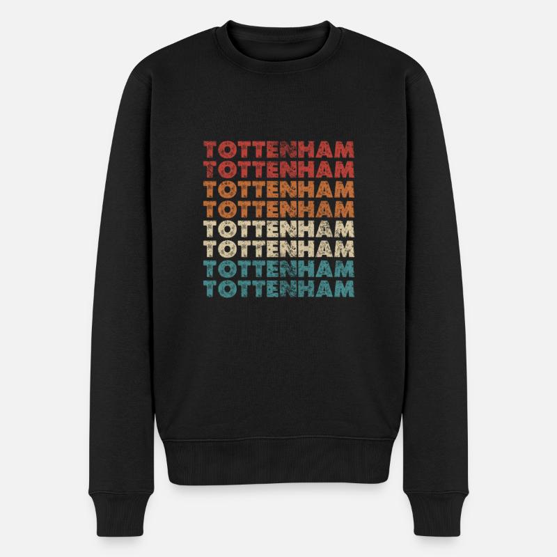 Tottenham - Männer Premium Bio Pullover - Schwarz