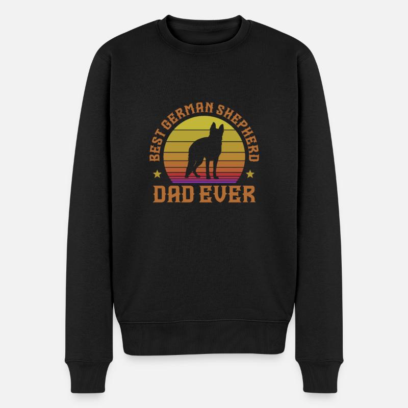 Père berger allemand - Pull Premium bio Homme - noir