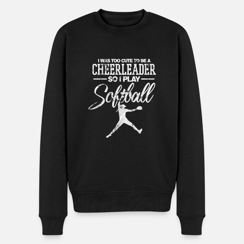 Softball - Männer Premium Bio Pullover - Schwarz