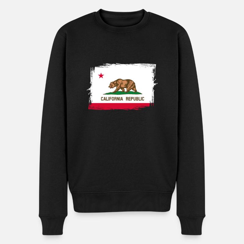 Kalifornien - Männer Premium Bio Pullover - Schwarz