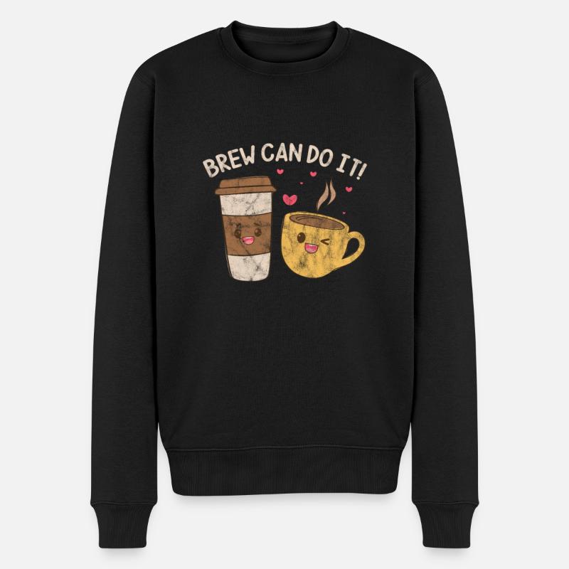 Café - Pull Premium bio Homme - noir