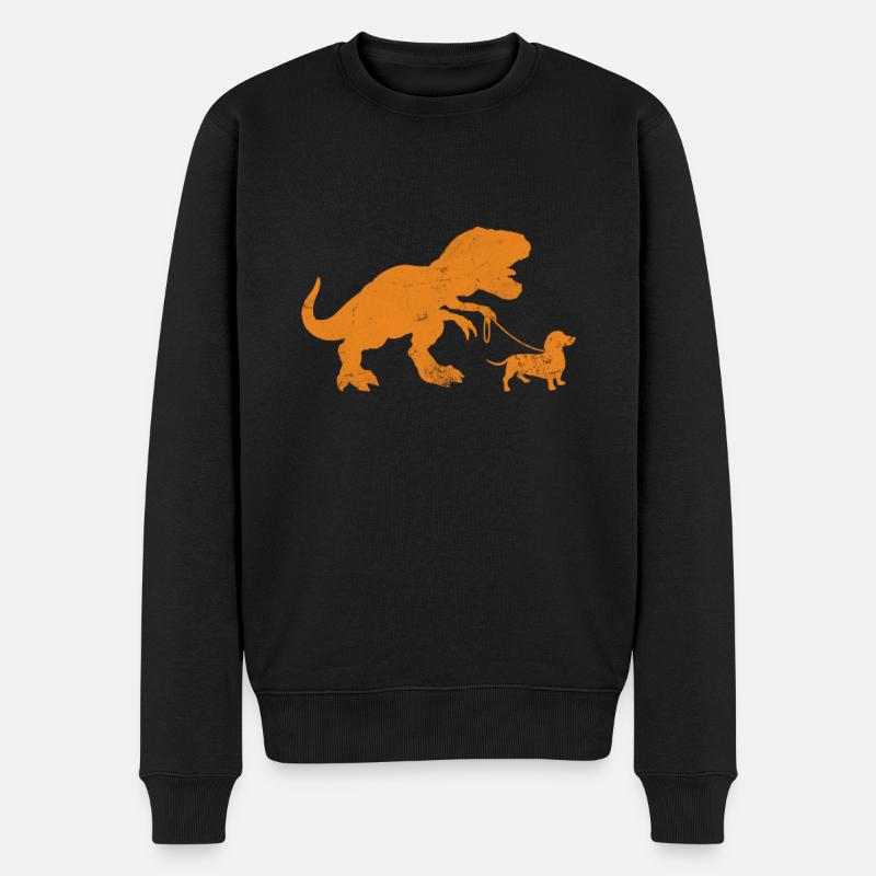 Teckel T-Rex - Pull Premium bio Homme - noir