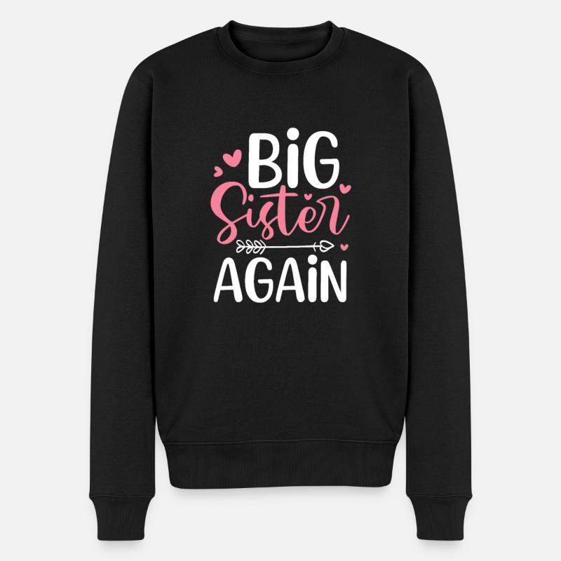 Große Schwester - Männer Premium Bio Pullover - Schwarz