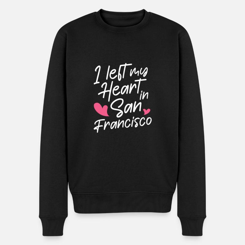 San Francisco - Männer Premium Bio Pullover - Schwarz