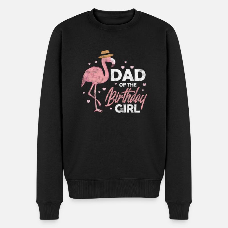Flamingo Anniversaire Père - Pull Premium bio Homme - noir
