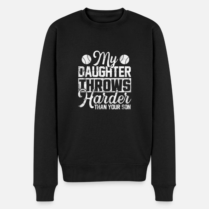 Fille de softball - Pull Premium bio Homme - noir
