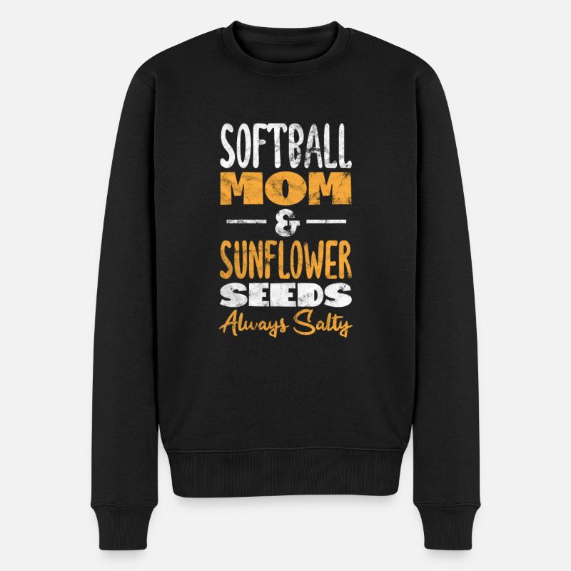 Softball Mutter - Männer Premium Bio Pullover - Schwarz