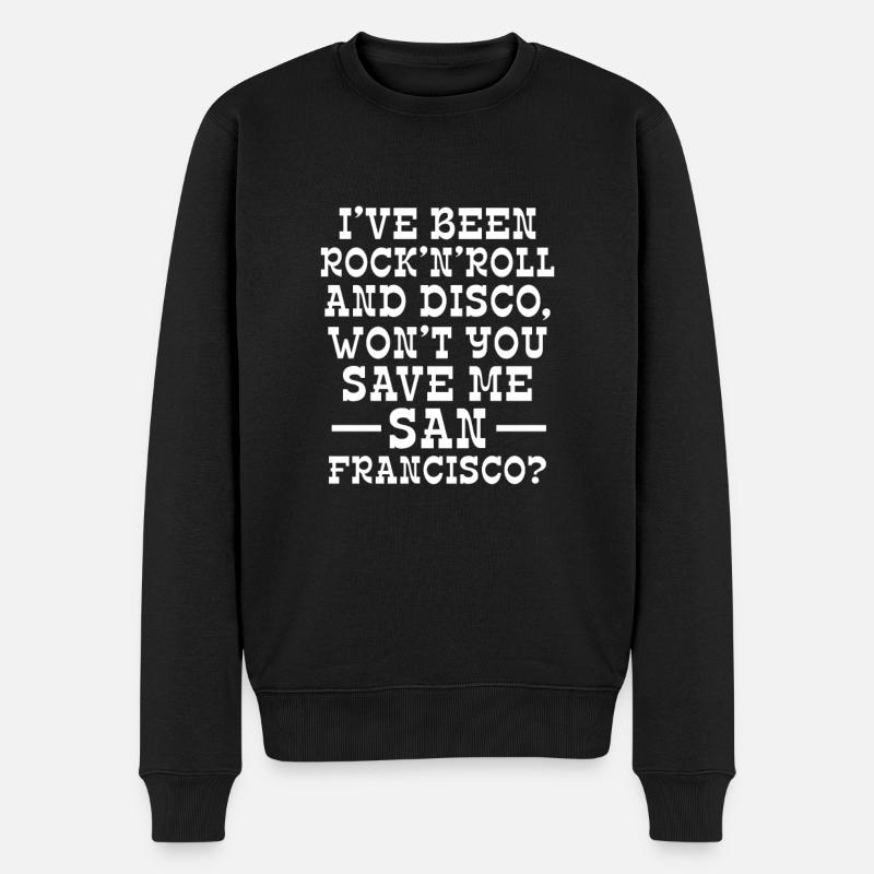 San Francisco - Männer Premium Bio Pullover - Schwarz