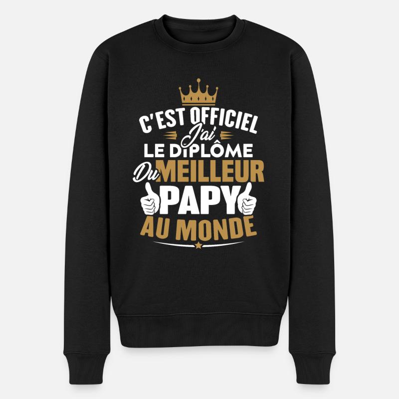 Meilleur papy au monde - Pull Premium bio Homme - noir