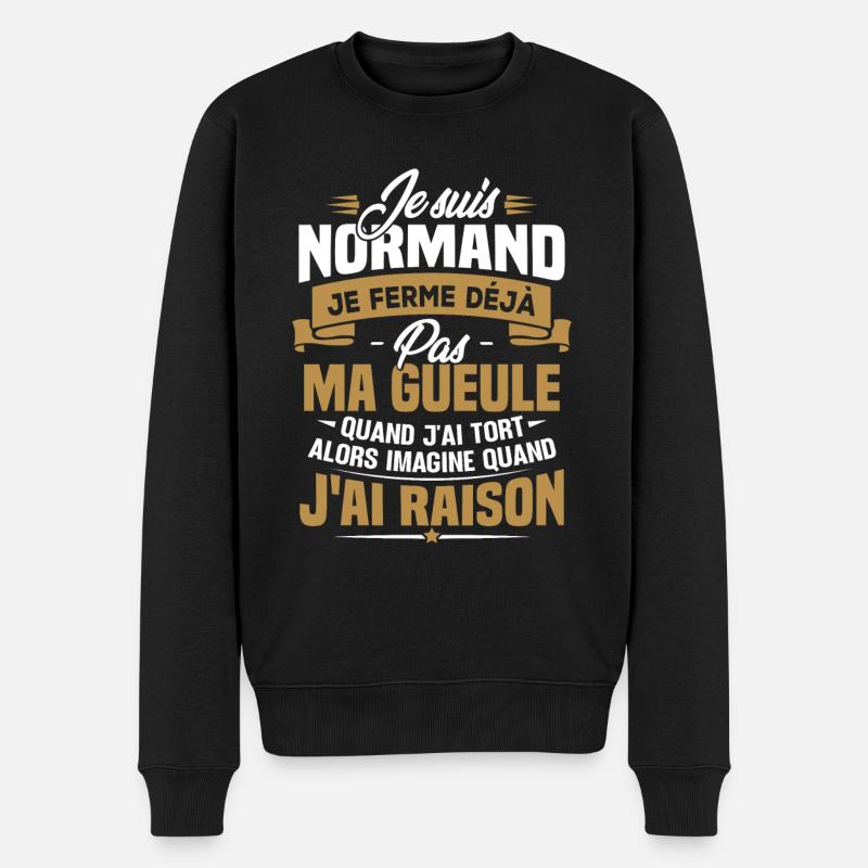 Humour cadeau Je suis Normand - Pull Premium bio Homme - noir