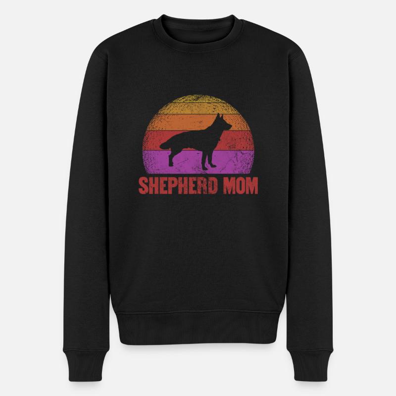 Deutscher Schäferhund Mutter - Männer Premium Bio Pullover - Schwarz