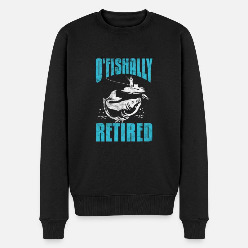 Ruhestand Angler - Männer Premium Bio Pullover - Schwarz