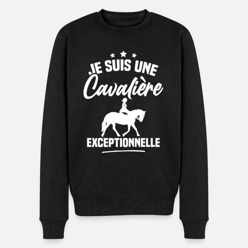 Je suis une cavalière exceptionnelle - Pull Premium bio Homme - noir