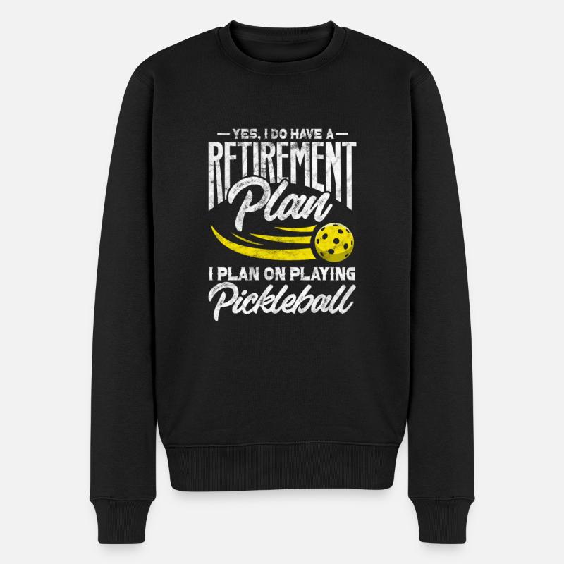 Pickleball de retraite - Pull Premium bio Homme - noir