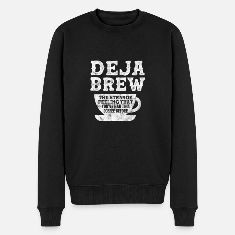 Café - Pull Premium bio Homme - noir