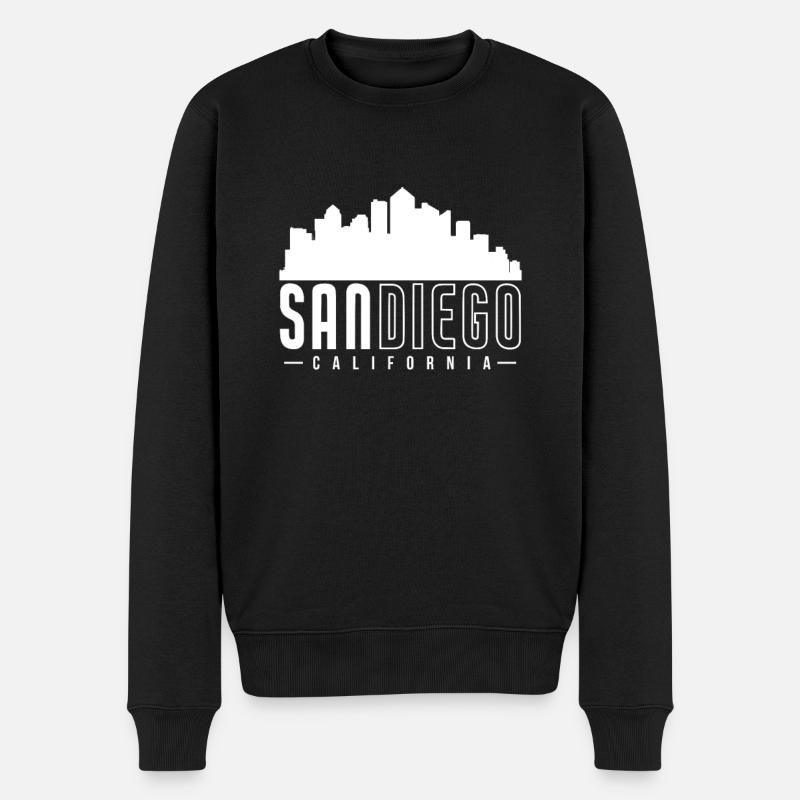 San Diego - Männer Premium Bio Pullover - Schwarz