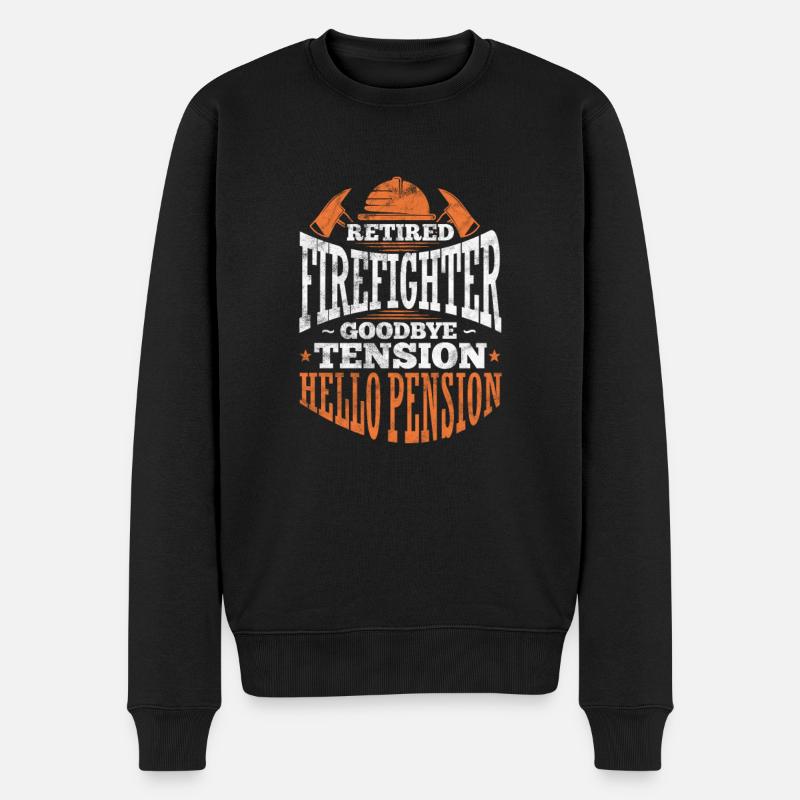 Ruhestand Feuerwehr - Männer Premium Bio Pullover - Schwarz