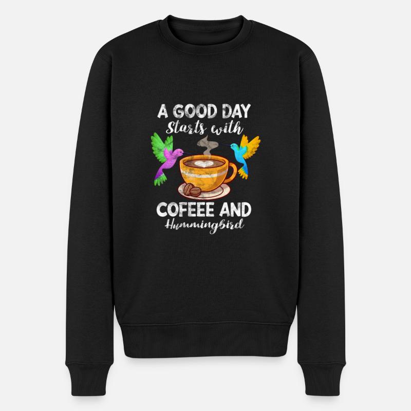 Colibri café - Pull Premium bio Homme - noir