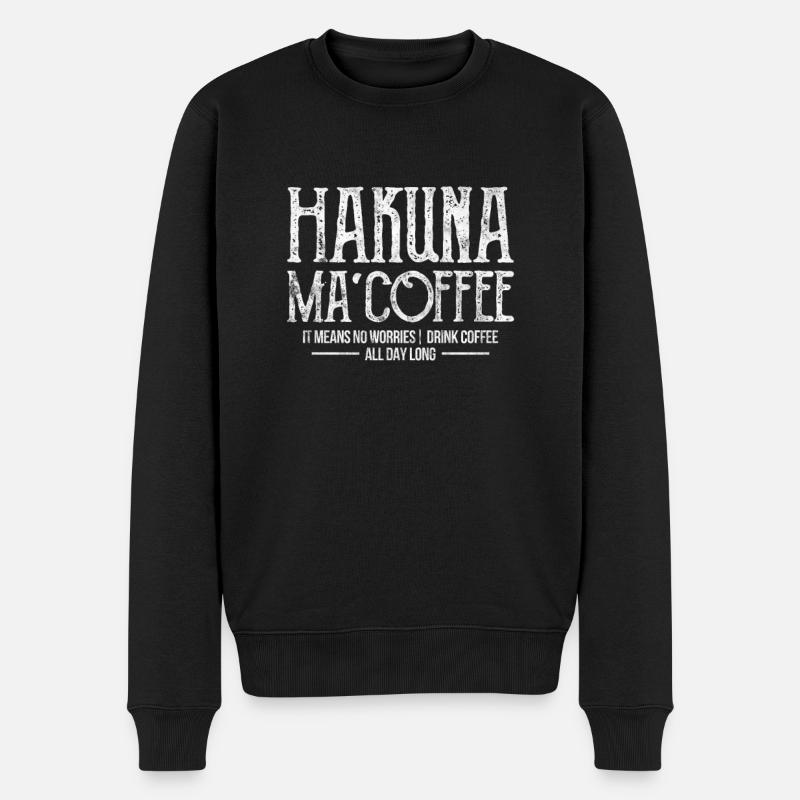 Café - Pull Premium bio Homme - noir