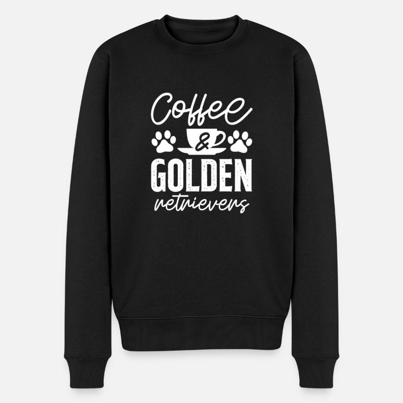 Golden Retriever Goldie Hund Hunde Geschenk - Männer Premium Bio Pullover - Schwarz