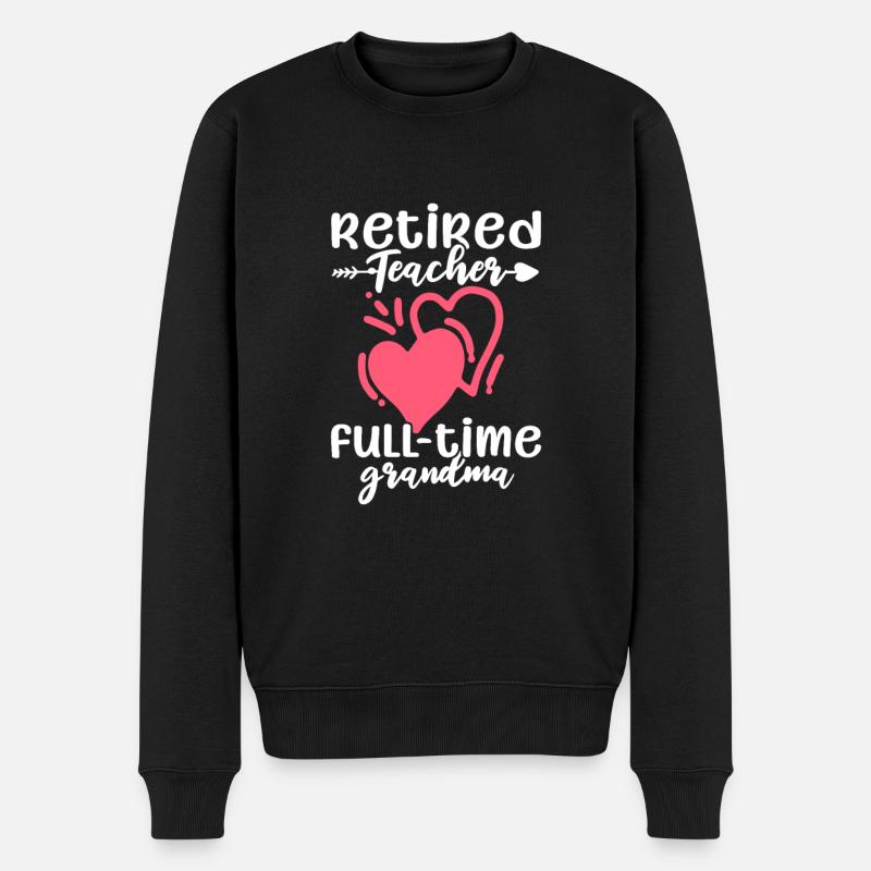 Ruhestand Lehrerin Rente Rentnerin Schule Geschenk - Männer Premium Bio Pullover - Schwarz