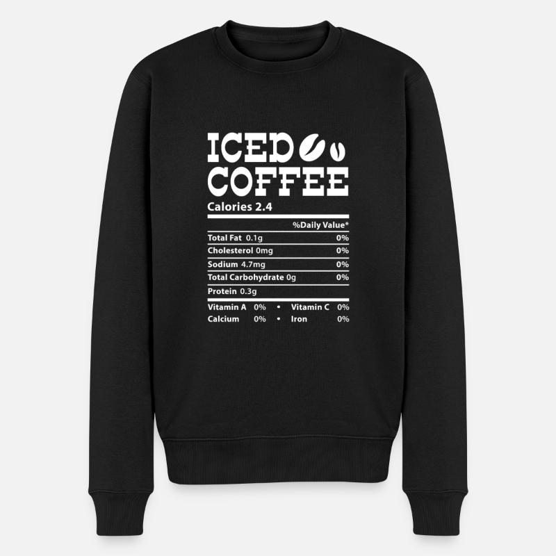 Kaffee Eiskaffee Koffein Espresso Barista Geschenk - Männer Premium Bio Pullover - Schwarz
