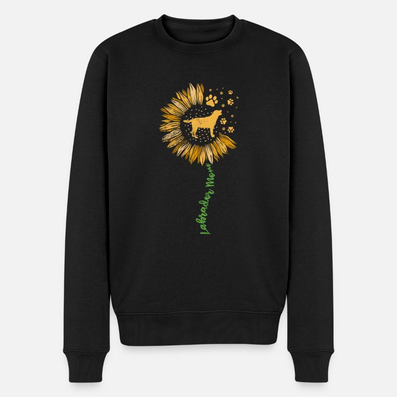 Labrador Mutter - Männer Premium Bio Pullover - Schwarz