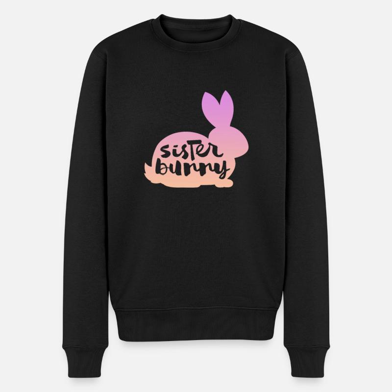 Schwester - Männer Premium Bio Pullover - Schwarz
